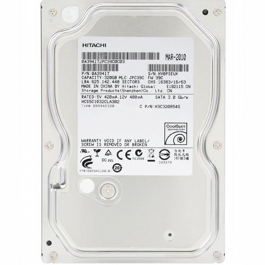 [H3C320854S] Жесткий Диск Hitachi 320gb Sata3.5" H3c320854s