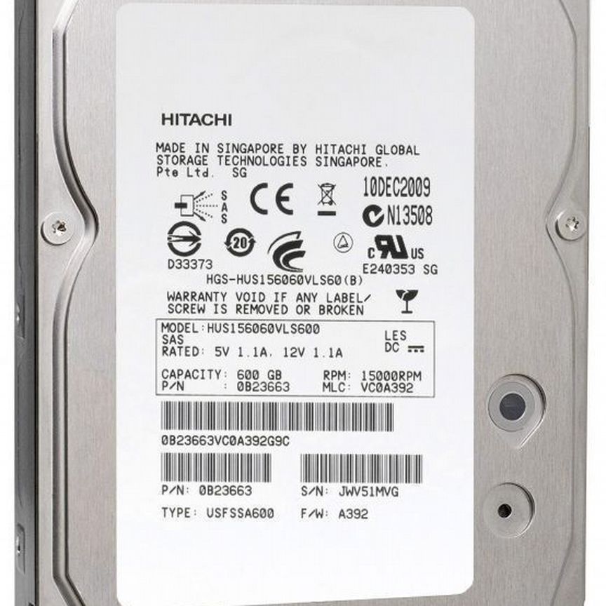 [HUS156060VLS600] Жесткий Диск Hgst 600gb Hus156060vls600