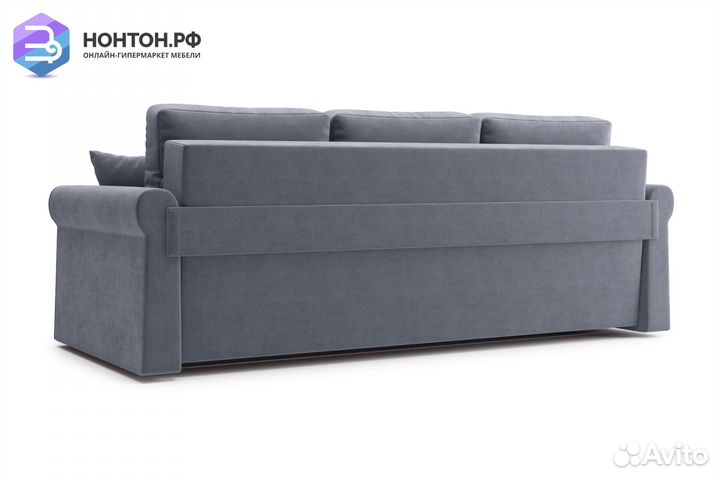Диван еврокнижка Лира 3-х местный темно-серый
