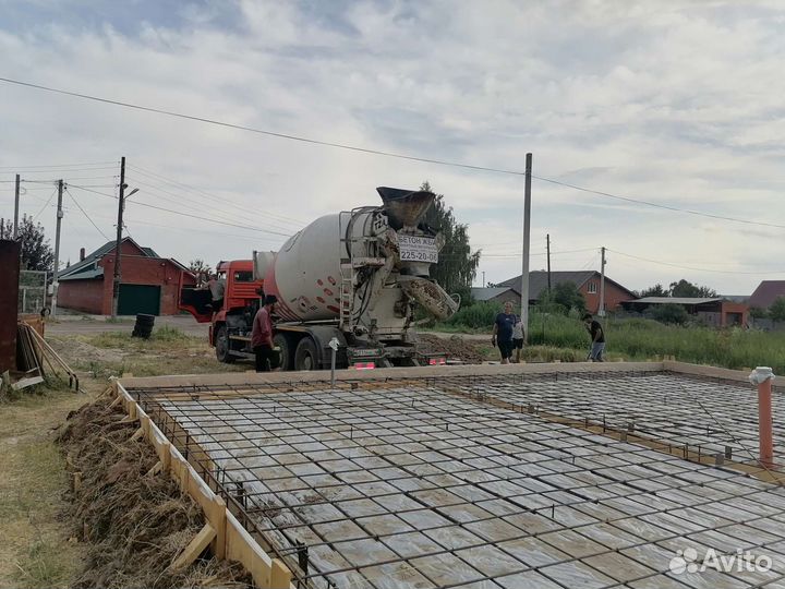 Фундамент отмостка площадка
