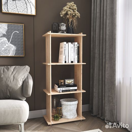 Стеллаж деревяный