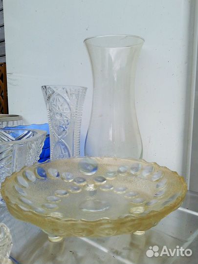 Стекло СССР. Вазы, графины, салатницы и т.д