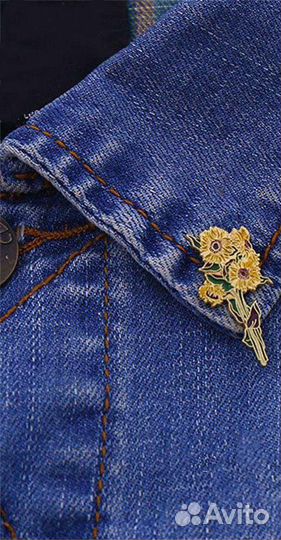 Брошь Подсолнухи