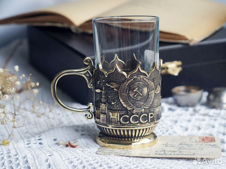 Бронза Подстаканник СССР +стакан