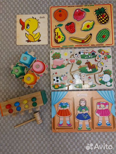 Развивающие игрушки деревянные