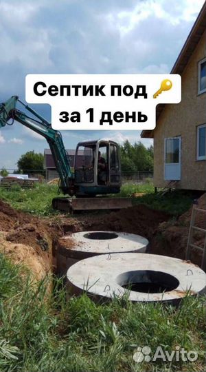 Септик под ключ 1.56 м3. В цену все включено