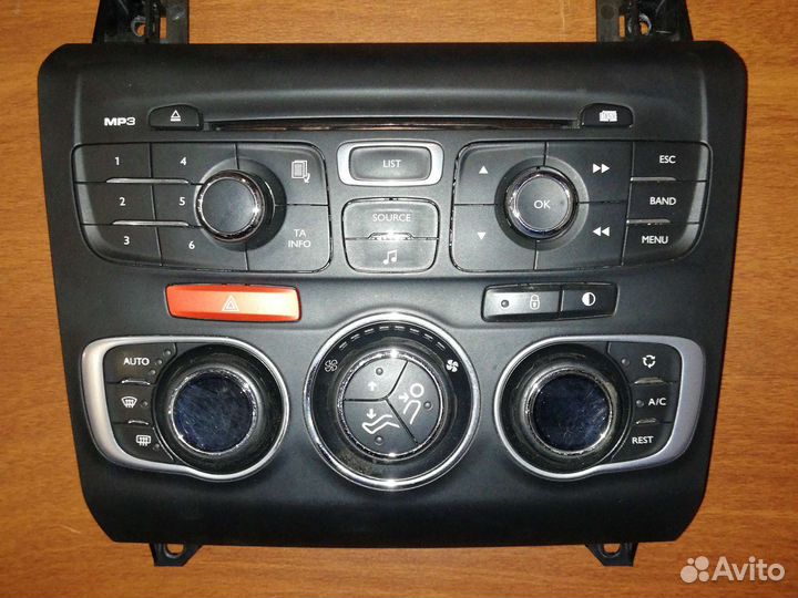 Блок управления климатом магнитолой citroen c4 ц4
