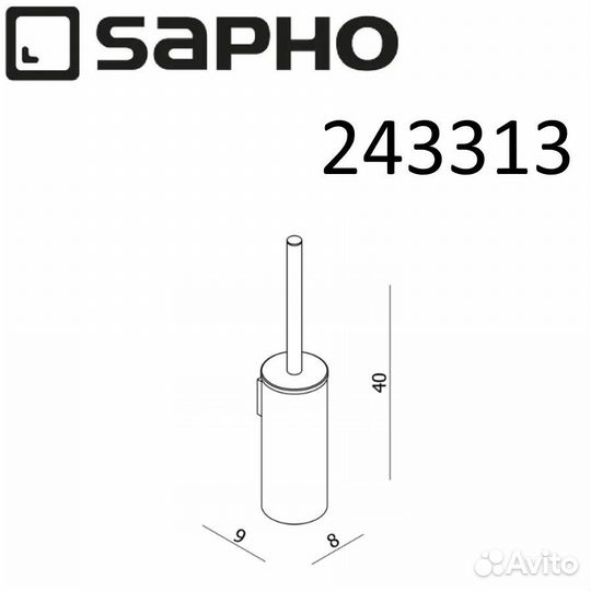 Ершик sapho X-round для унитаза, настенный, со сте