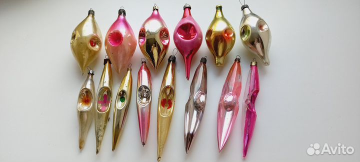 Елочные игрушки старинные сосульки СССР