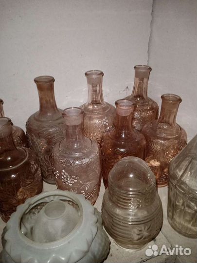 Графины СССР из карамельного стекла без крышек