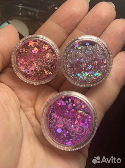 Блестки глиттеры для лица