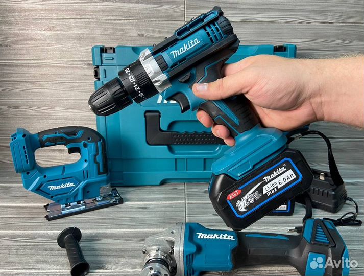 Набор 4 в 1 с лобзиком + 2 АКБ Макита art:325