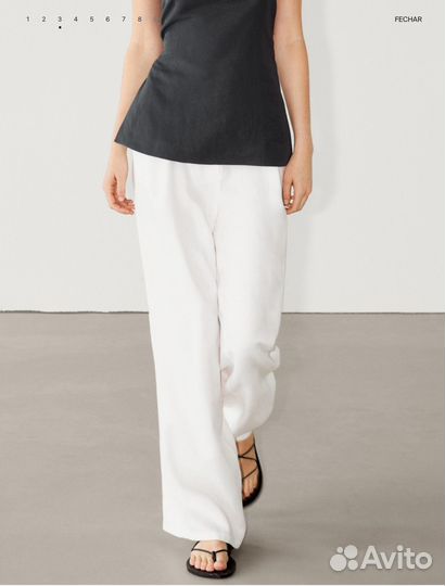 42,Новые льняные брюки Massimo dutti