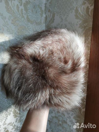 Шапка женская меховая чернобурка