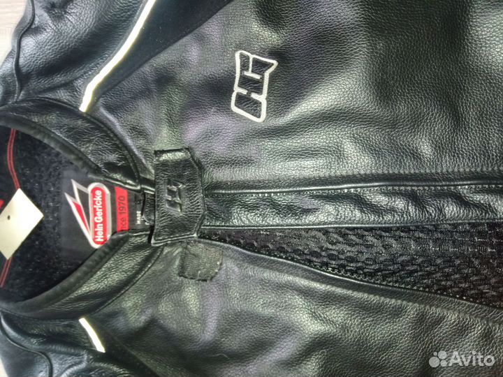 Мотокуртка кожаная мужская 52