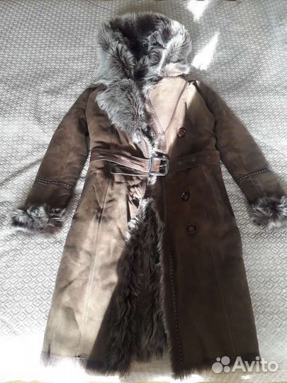 Дубленка натуральная женская 42 44 длинная