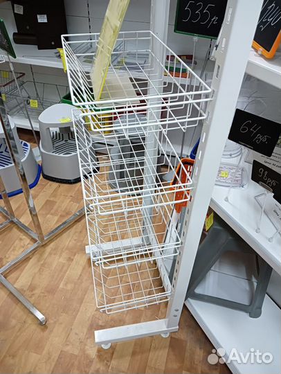 Стеллажи торговые с корзинами
