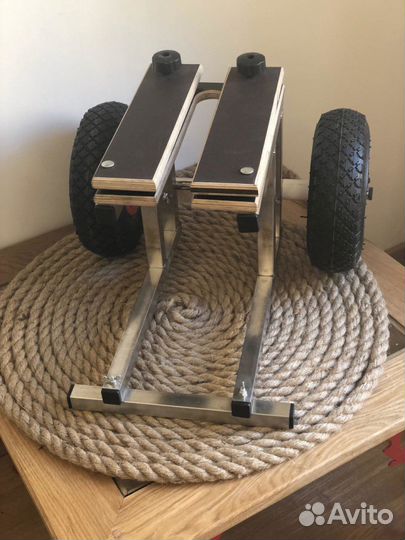 Нержавеющая тележка для лодочного мотора с барашка