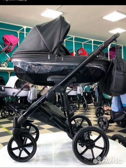 Коляска 2 в 1 эко кожа
