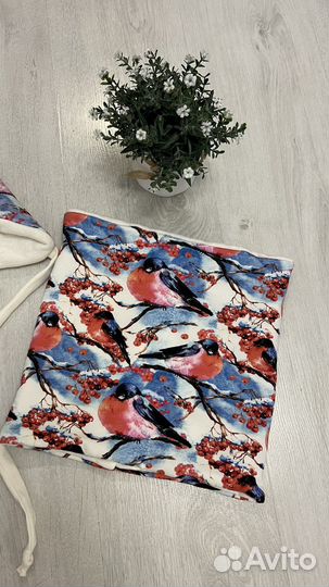 Зимний комлект новый шапка и снуд для девочки