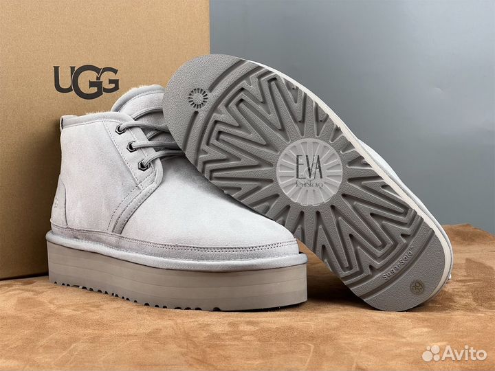 Женские ботинки Ugg Neumel Platform Grey-Violet