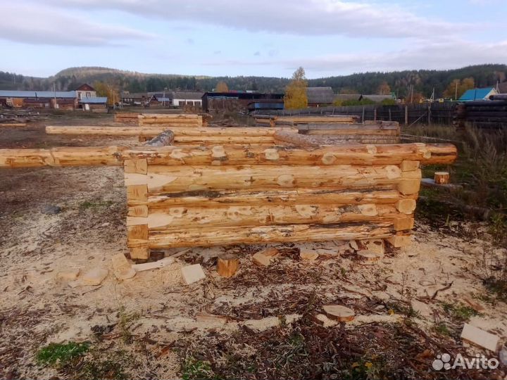 Сруб бани 3х6 вынос 2м