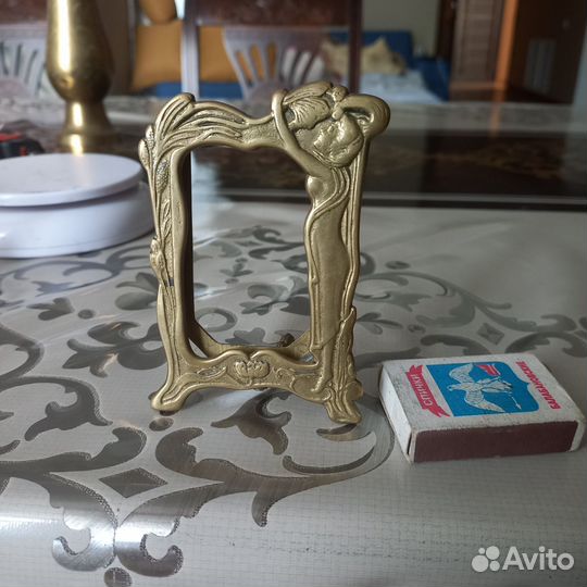 Рамка для фото латунь