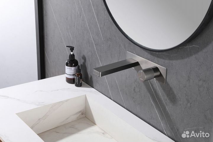 Смеситель abber Rund AF8712NG для раковины скрытого монтажа, никель