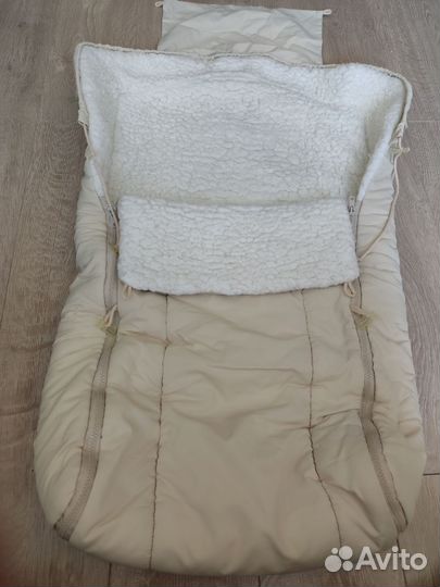 Конверт в коляску из овечьей шерсти