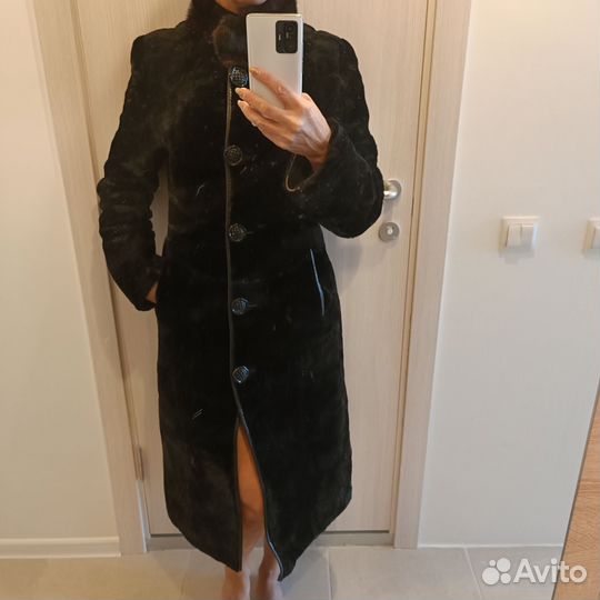 Шуба мутоновая с норковым воротничком 44-46