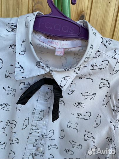 Рубашка школьная 140 девочки