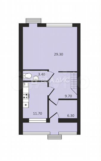 Таунхаус 141 м² на участке 6,8 сот.