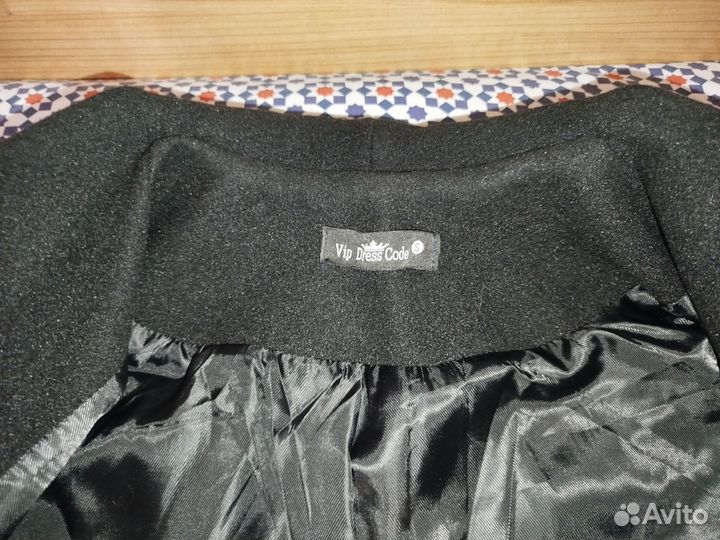 Пальто мужское черное s