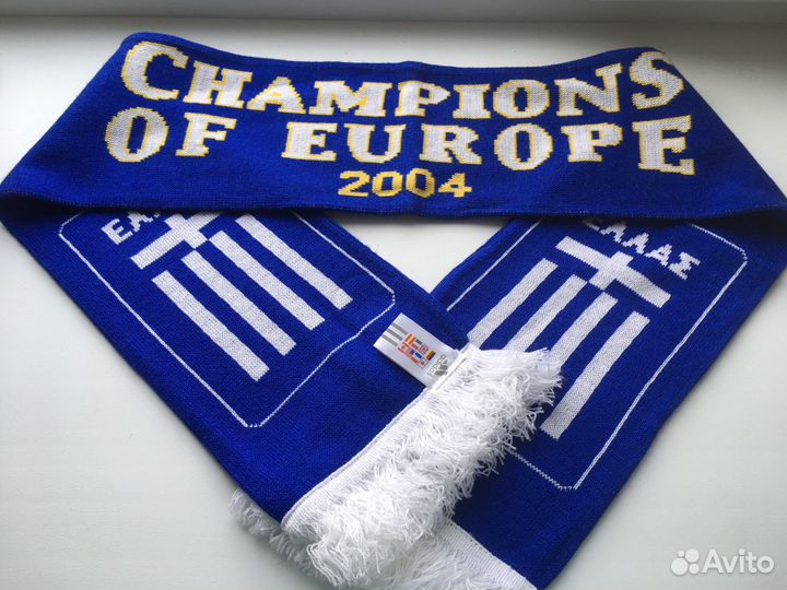 Шарф Греция чемпион Европы по футболу 2004 Adidas