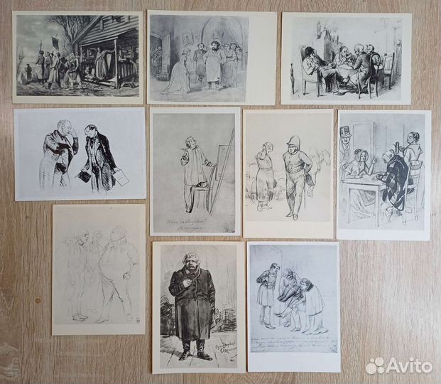 Русская жизнь в графике, 19 открыток