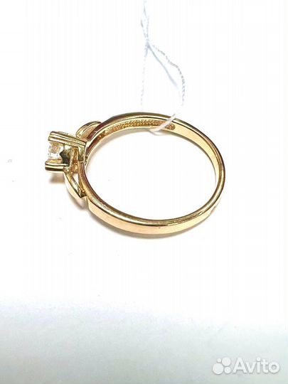 Кольцо золотое 585 с бриллиантом 16,5р-р