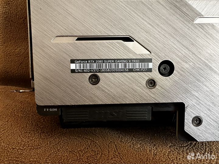 Видеокарта Msi rtx 2080 super gaming x trio