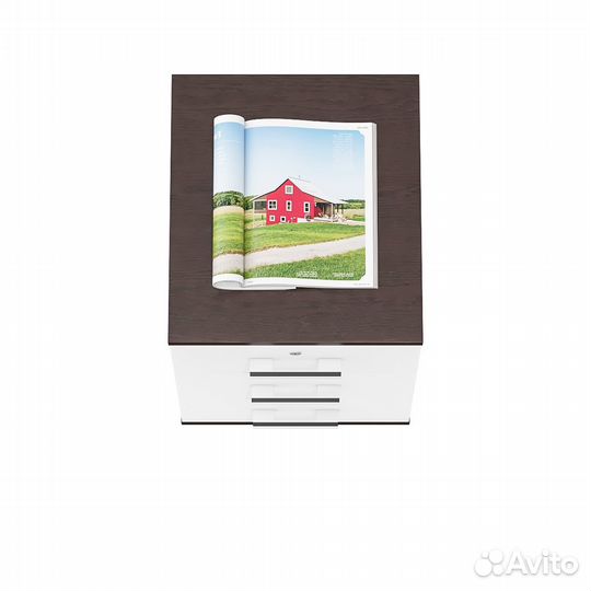 Тумба выкатная Мебельный Двор 3-02 цвет венге/белый шагрень, шхгхв 40х45х59 см