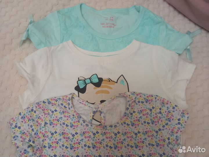 Футболки 3 шт, рост 98- 104 на 2-4 года