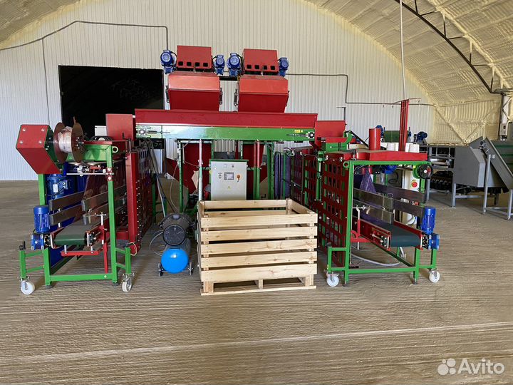 Линия мойки, сушки и фасовки овощей