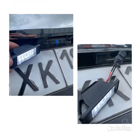 Светодиодная подсветка на номера Nissan