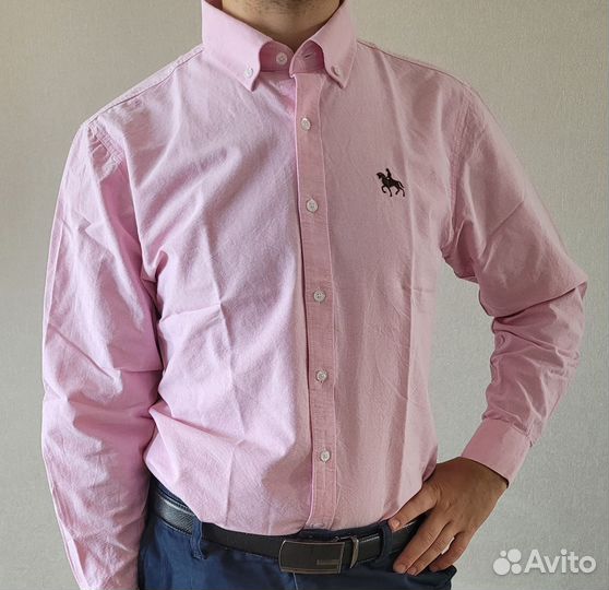 Мужская рубашка розовая