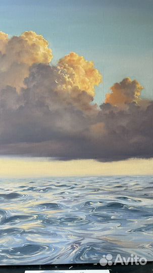 Большая Картина маслом Облака