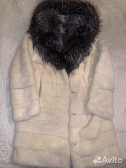 Шуба норковая с капюшоном 44 46