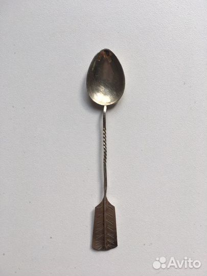 Ложка стрела, серебряная ложка 84 проба