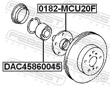 Подшипник ступицы колеса перед прав/лев DAC