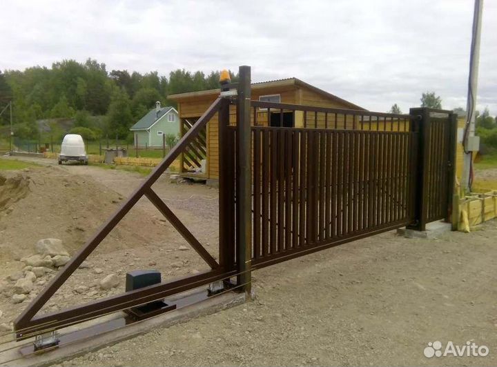 Откатные ворота свари сам (с балкой)