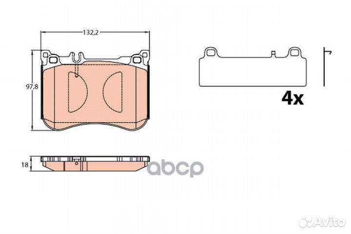 Колодки тормозные mercedes W222/С217 13- передн