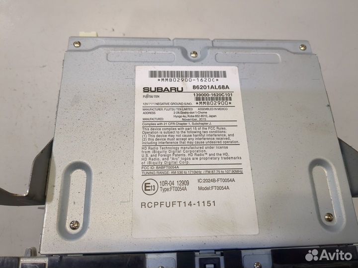 Магнитола Subaru Legacy Outback (B15), 2016