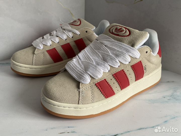 Adidas Wmns Campus 00s Crystal White Scarlet